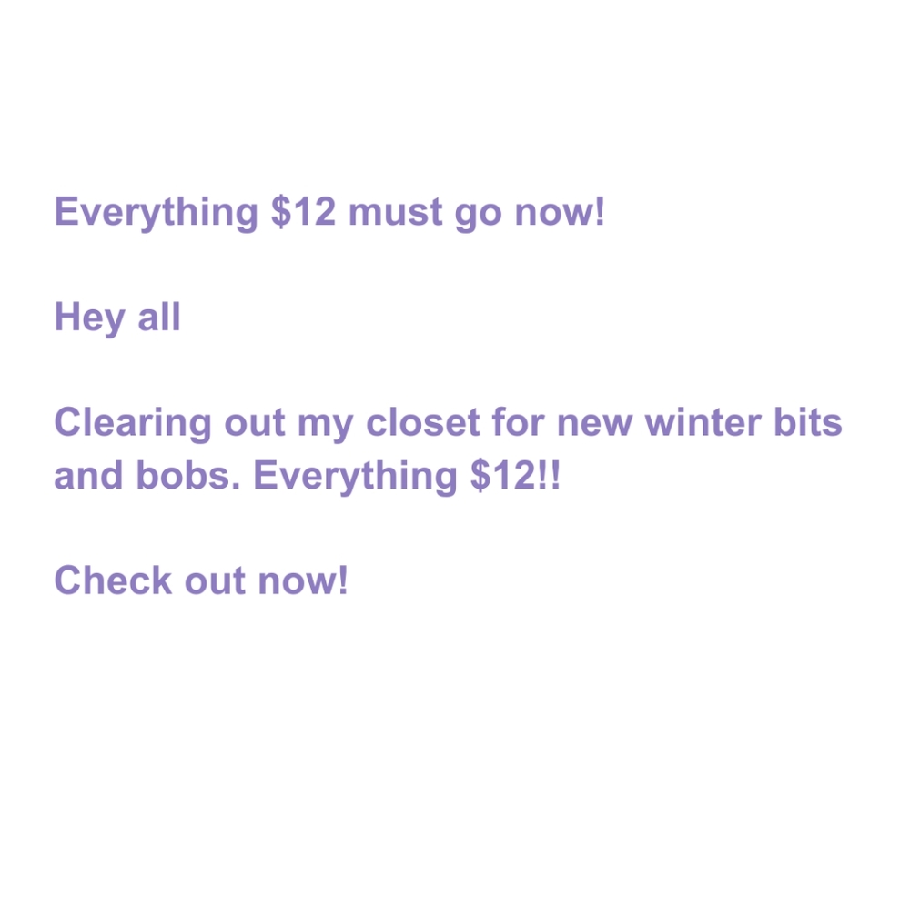 Closet Closeout!